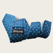 Navy Blue Green Dot Tie - STYLETIE