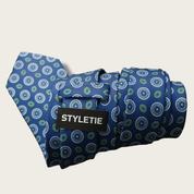 Navy Blue Green Tie - STYLETIE