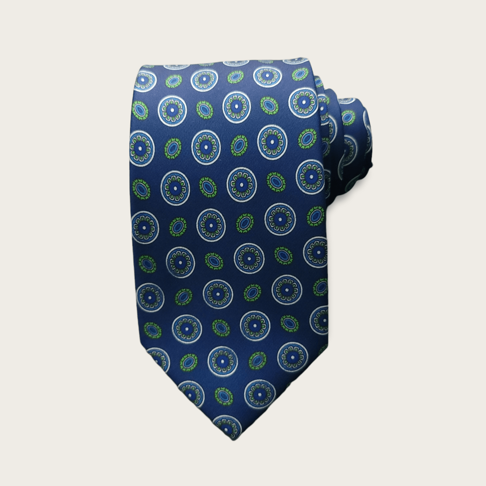Navy Blue Green Tie - STYLETIE
