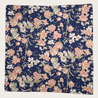 Navy Blue Pink Floral Reversible Pocket Square - STYLETIE