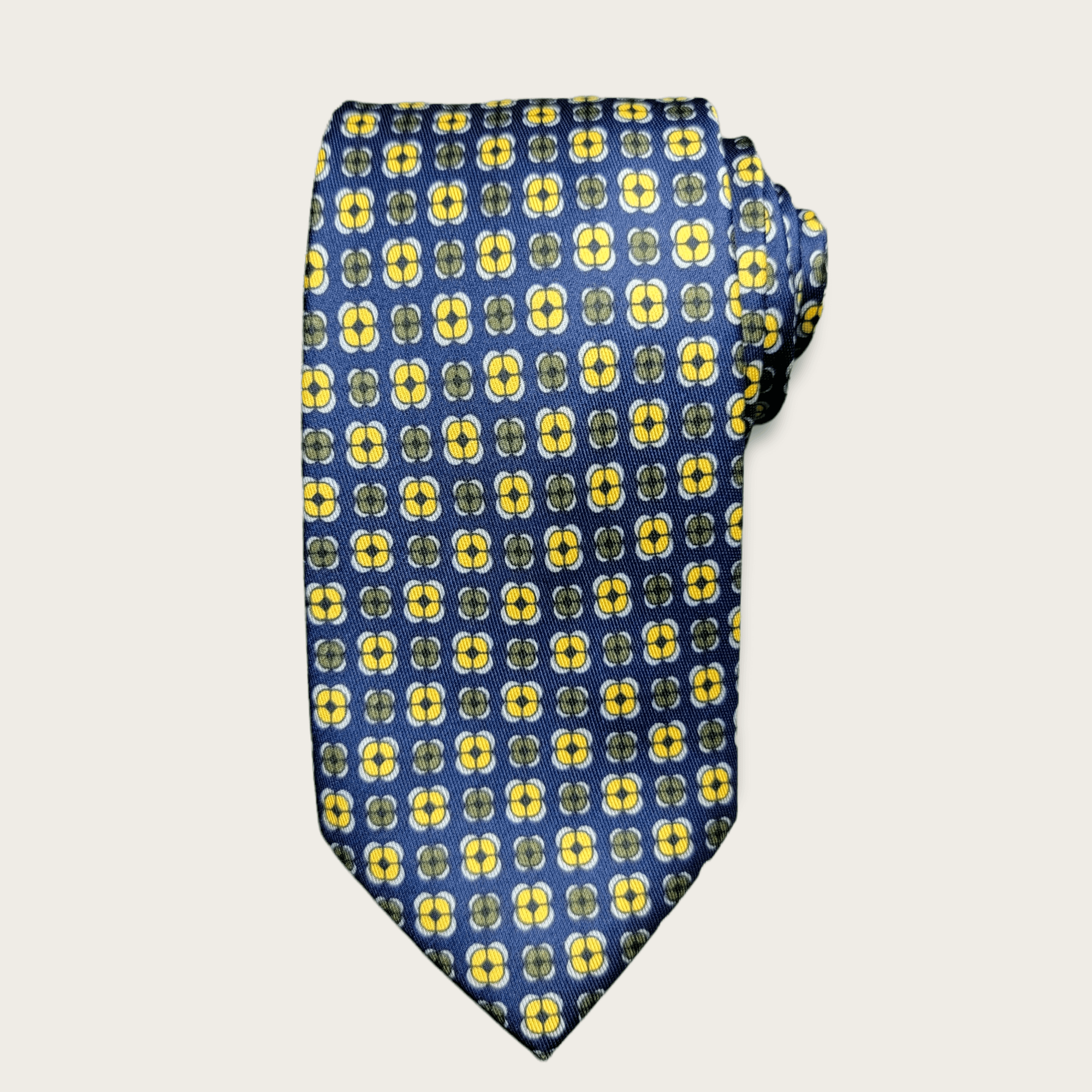 Navy Blue Yellow Dot Tie - STYLETIE