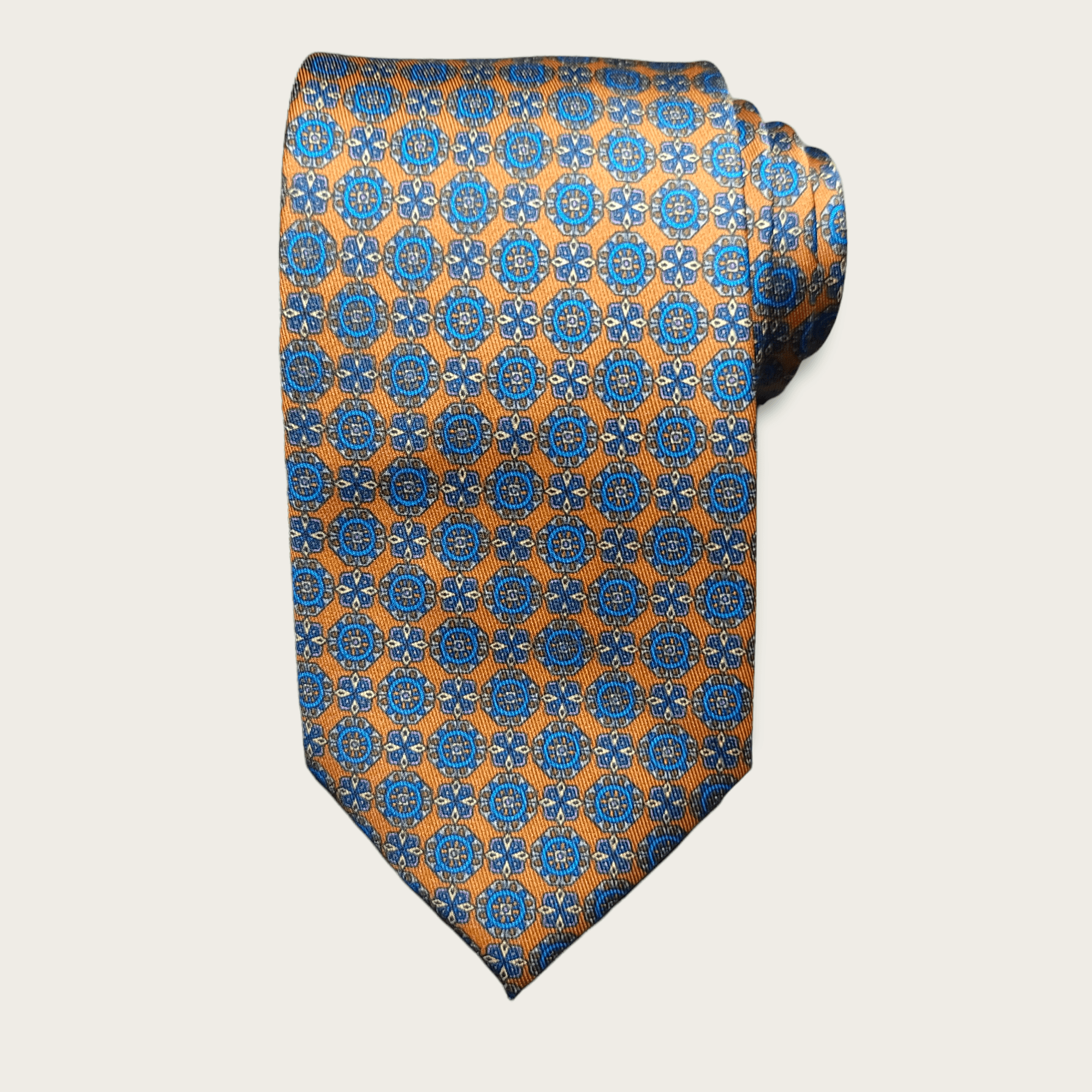 Orange Blue Dot Tie - STYLETIE