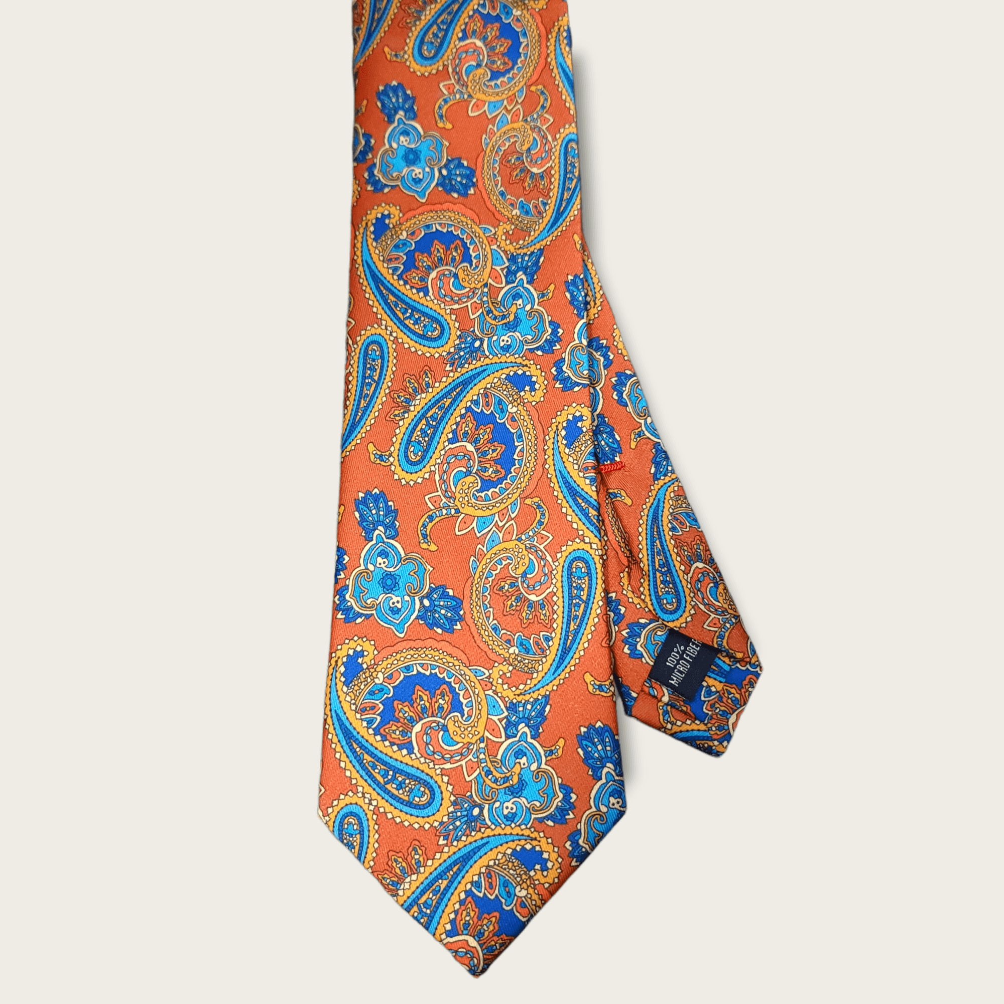 Orange Blue Paisley Tie - STYLETIE