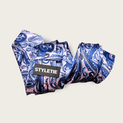 Paisley Pink Blue Tie - STYLETIE