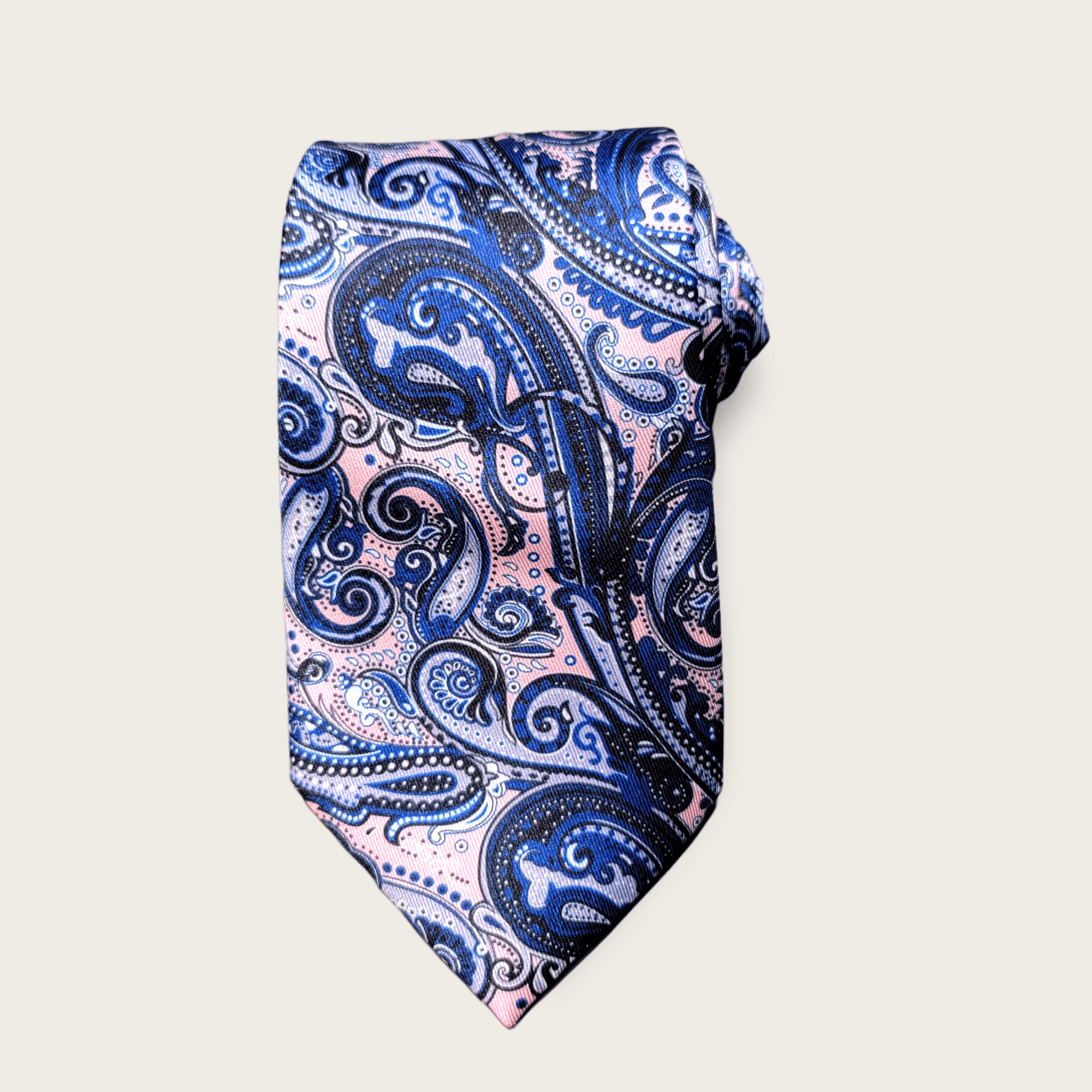 Paisley Pink Blue Tie - STYLETIE