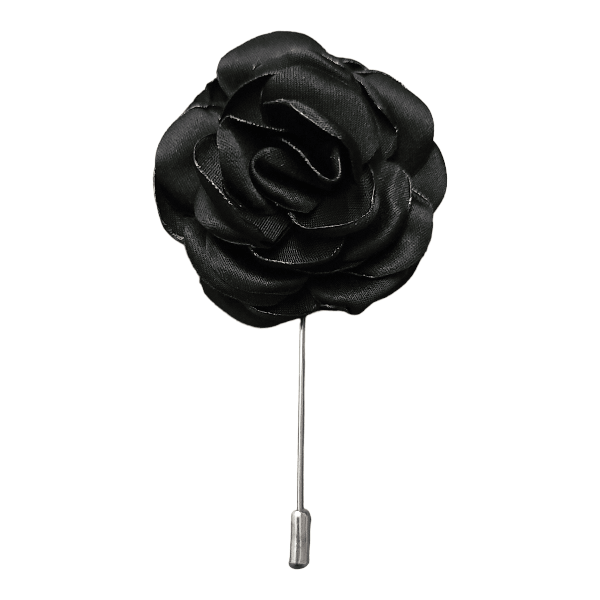 Peonies Flower Lapel Pin Black - STYLETIE
