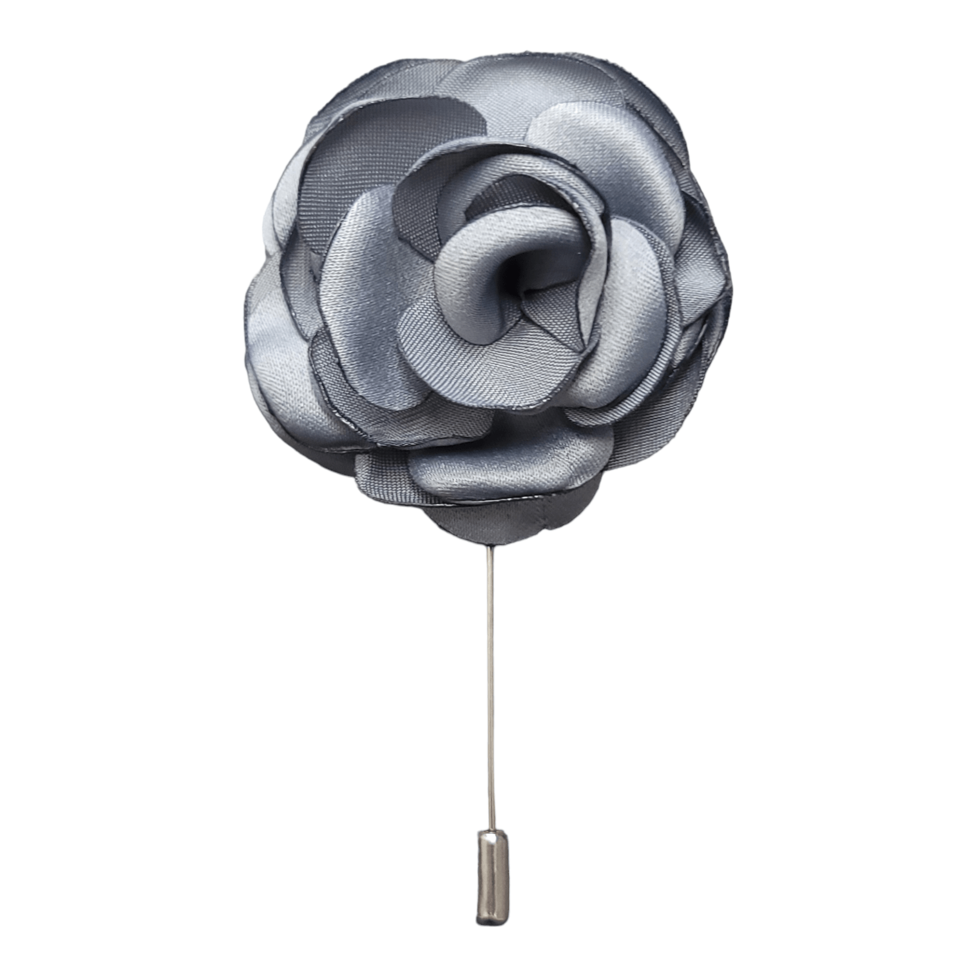 Peonies Flower Lapel Pin Gray - STYLETIE