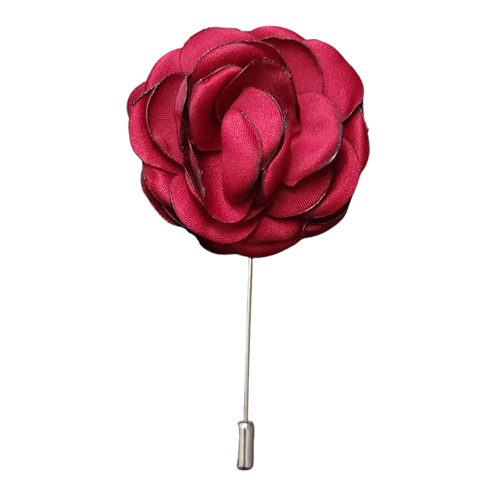 Peonies Flower Lapel Pin Red - STYLETIE