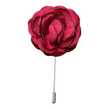 Peonies Flower Lapel Pin Red