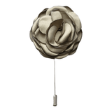 Peonies Flower Lapel Pin Sage Green