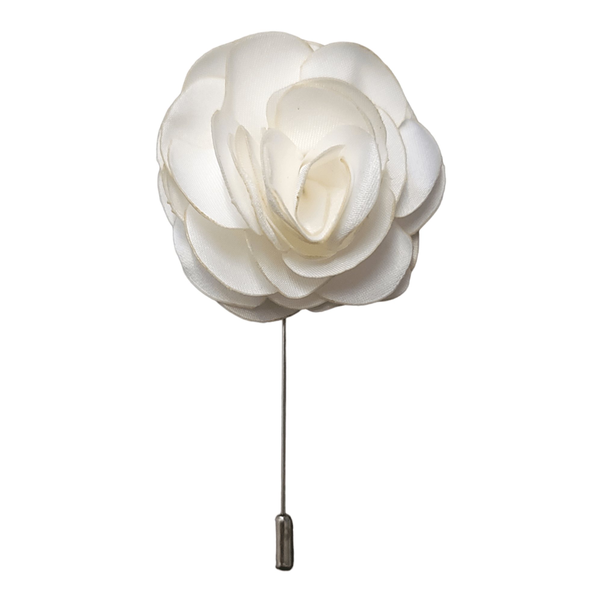 Peonies Flower Lapel Pin White - STYLETIE