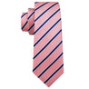 Pink Striped Silk Tie Pocket Square Cufflinks Set - STYLETIE