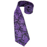 Purple Floral Silk Tie Pocket Square Set - STYLETIE