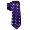 Purple Polka Dot Silk Tie Pocket Square Cufflink Set - STYLETIE