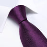 Purple Silk Tie Pocket Square Cufflinks Set - STYLETIE