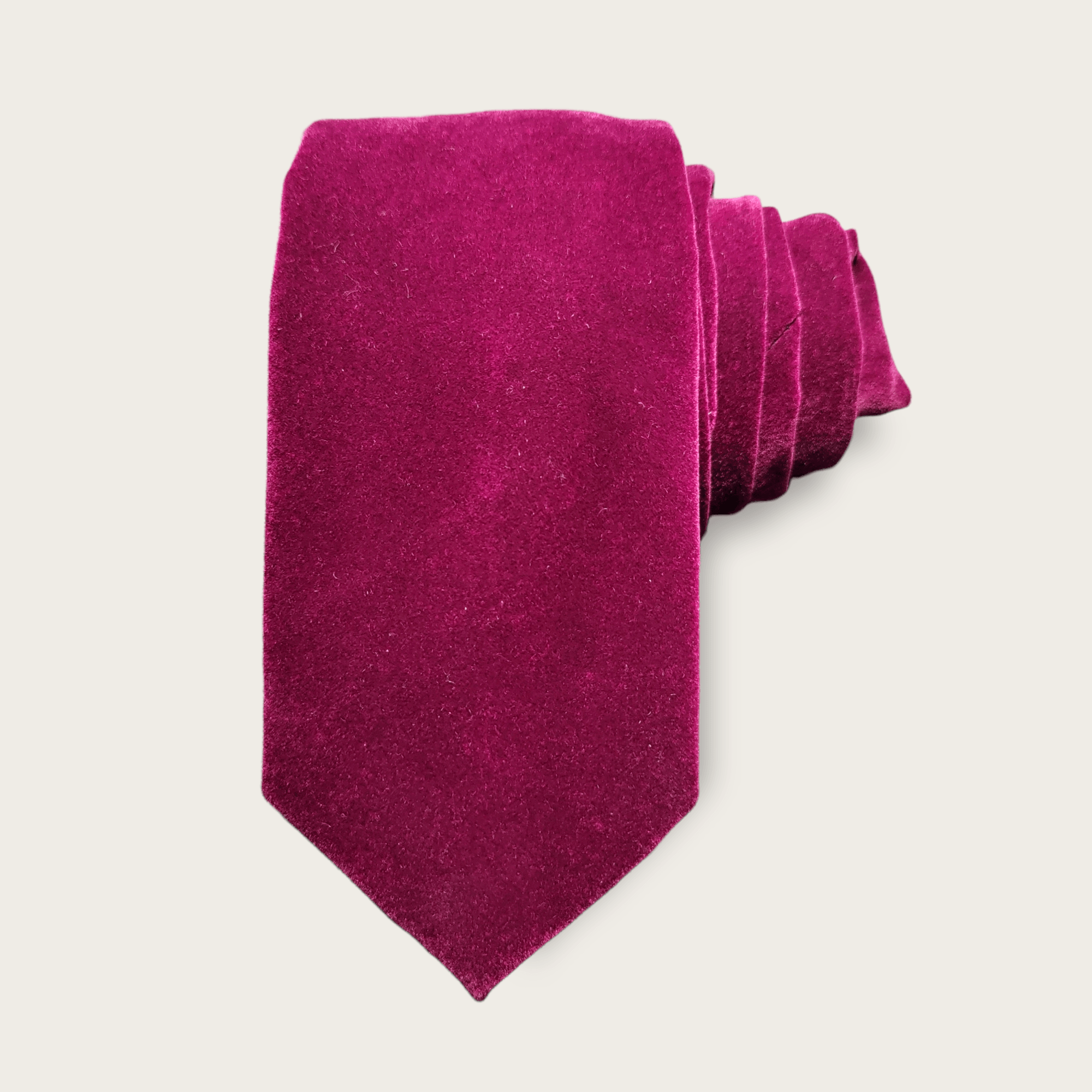 Purple Velvet Floral Tie - STYLETIE