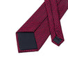 Red Black Geometric Silk Tie Pocket Square Cufflink Set - STYLETIE