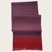 Red Blue Dot Luxury Scarf - STYLETIE