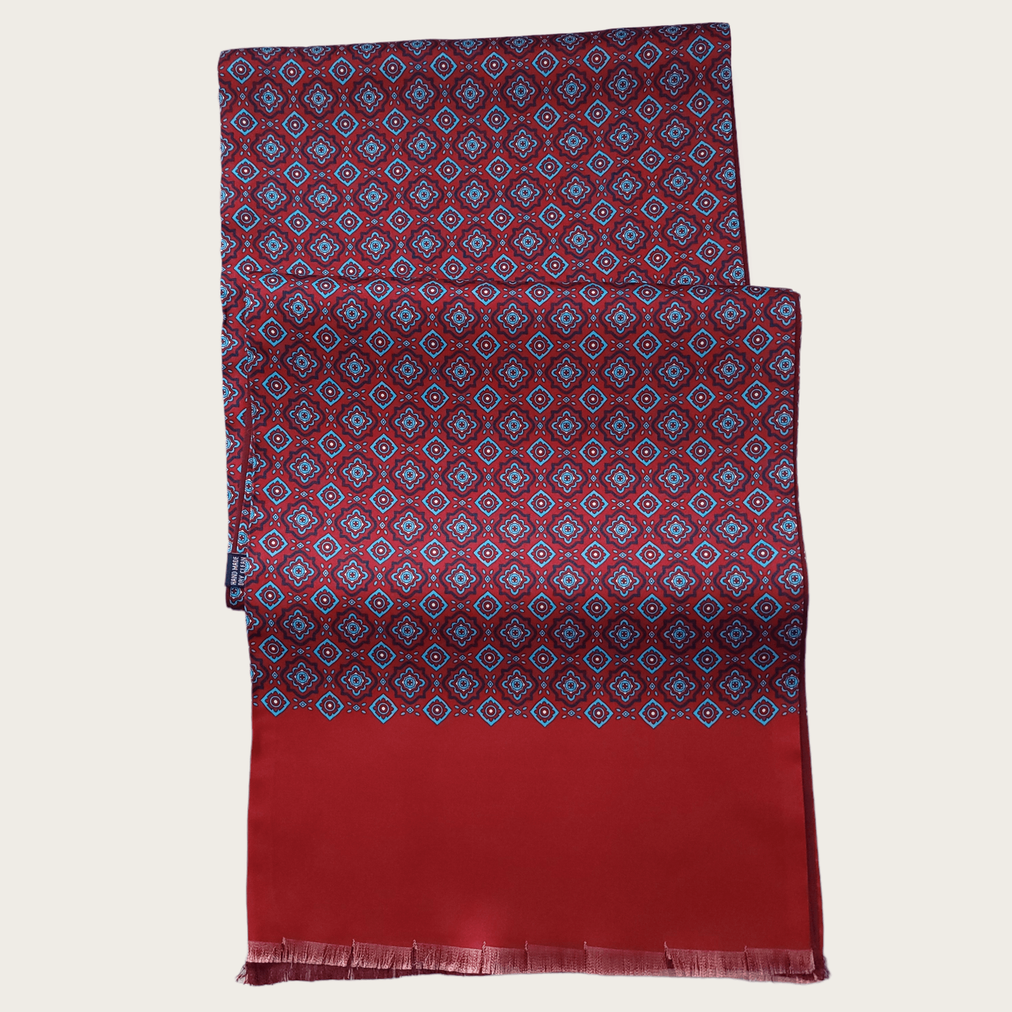Red Blue Dot Luxury Scarf - STYLETIE