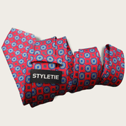 Red Blue Dot Tie - STYLETIE