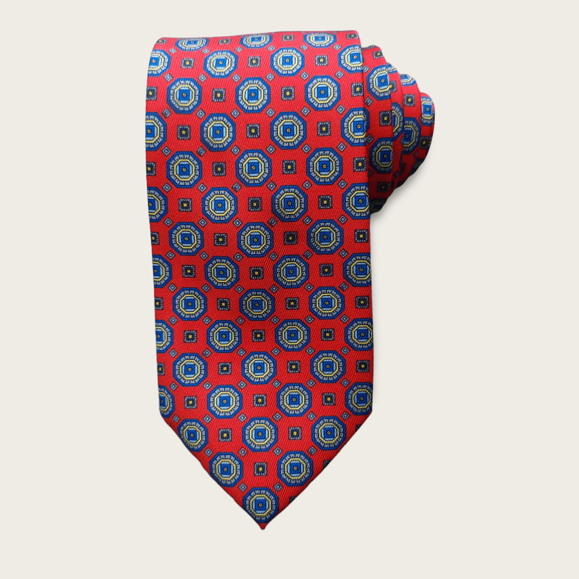 Red Blue Dot Tie - STYLETIE