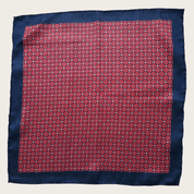 Red Pink Navy Blue Stylish and Elegant Silk Pocket Square - STYLETIE