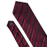 Red Striped Tie Pocket Square & Cufflinks Set - STYLETIE