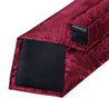 Red Wine Paisley Striped Silk Tie Pocket Square Cufflinks Set - STYLETIE