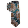 Retro Green Floral Silk Tie Pocket Square Cufflink Set - STYLETIE
