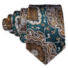 Retro Green Floral Silk Tie Pocket Square Cufflink Set - STYLETIE