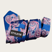 Blue Pink Paisley Tie - STYLETIE