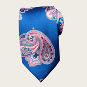 Blue Pink Paisley Tie - STYLETIE