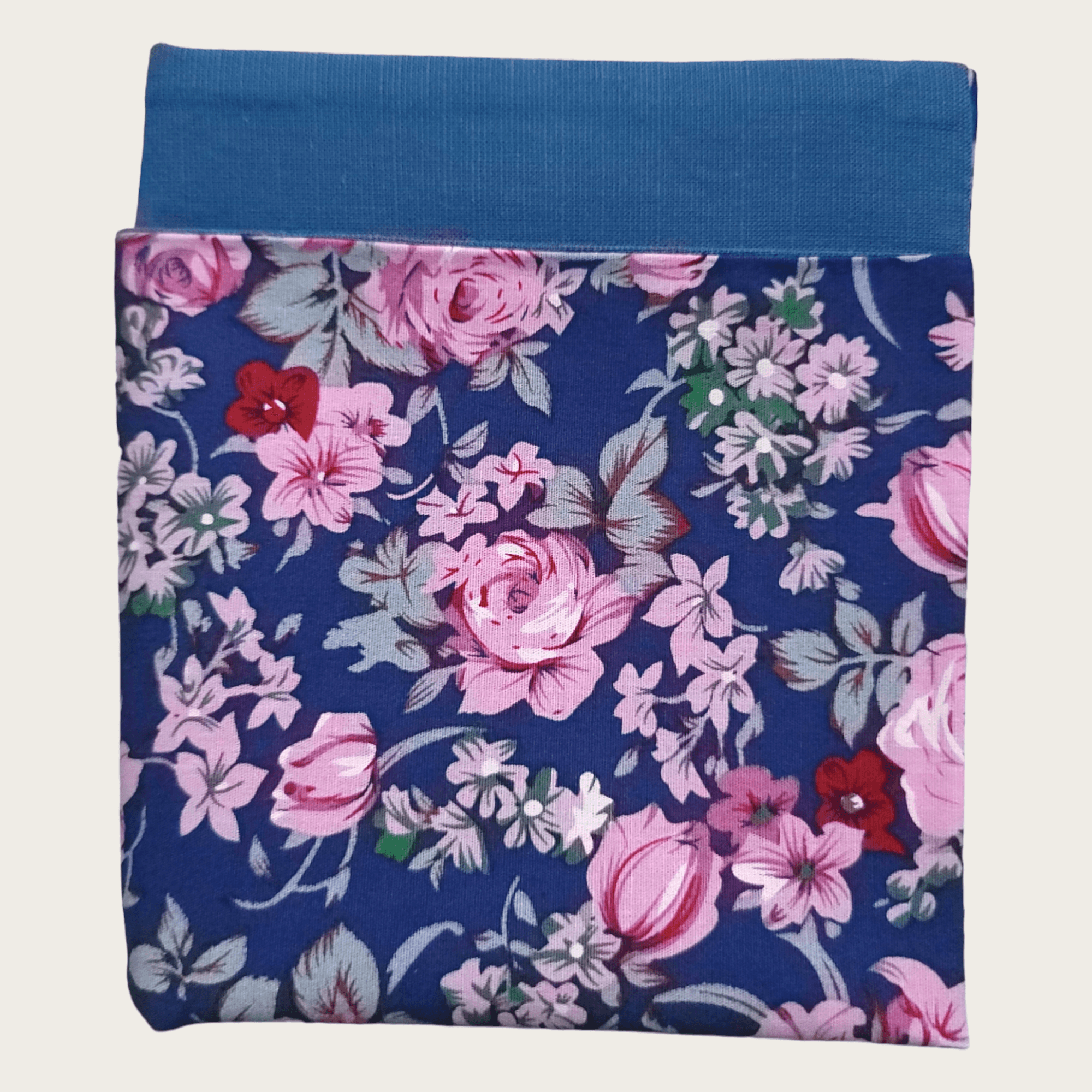 Royal Blue Pink Red Floral Reversible Pocket Square - STYLETIE