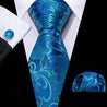 Steel Blue Silk Tie Pocket Square Cufflink Set - STYLETIE