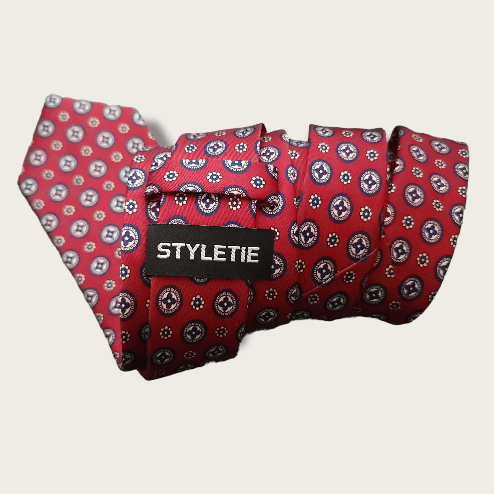 Wine Red Dot Tie - STYLETIE