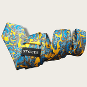 Yellow Blue Paisley Tie - STYLETIE
